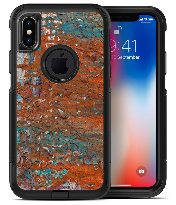 Abstract Cracked Burnt Paint - iPhone X OtterBox Case & Skin Kits