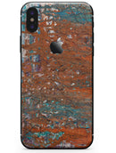 Abstract Cracked Burnt Paint - iPhone X Skin-Kit