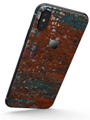 Abstract Cracked Burnt Paint - iPhone X Skin-Kit