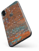 Abstract Cracked Burnt Paint - iPhone X Skin-Kit