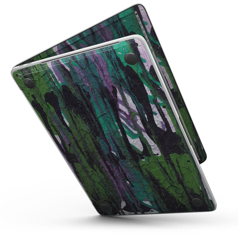 MacBook Pro with Touch Bar Skin Kit - Abstract_Cracked_Green_Paint_Wall-MacBook_13_Touch_V6.jpg?