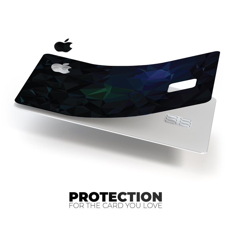 Abstract Dark Blue Geometric Shapes - Premium Protective Decal Skin-Kit for the Apple Credit Card
