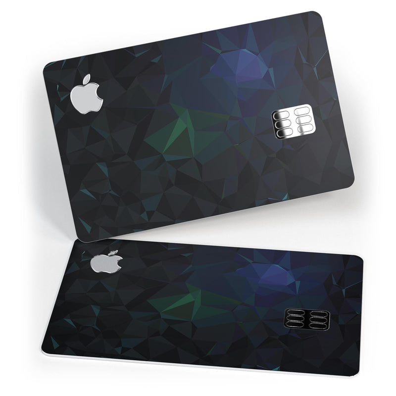 Abstract Dark Blue Geometric Shapes - Premium Protective Decal Skin-Kit for the Apple Credit Card