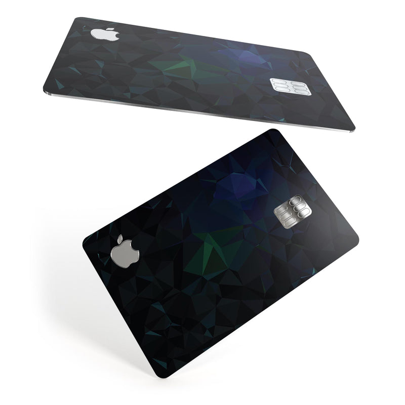 Abstract Dark Blue Geometric Shapes - Premium Protective Decal Skin-Kit for the Apple Credit Card