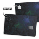 Abstract Dark Blue Geometric Shapes - Premium Protective Decal Skin-Kit for the Apple Credit Card