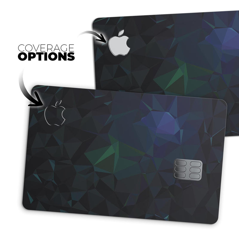 Abstract Dark Blue Geometric Shapes - Premium Protective Decal Skin-Kit for the Apple Credit Card