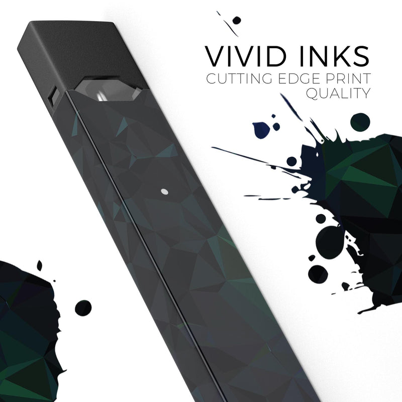 Abstract Dark Blue Geometric Shapes - Premium Decal Protective Skin-Wrap Sticker compatible with the Juul Labs vaping device