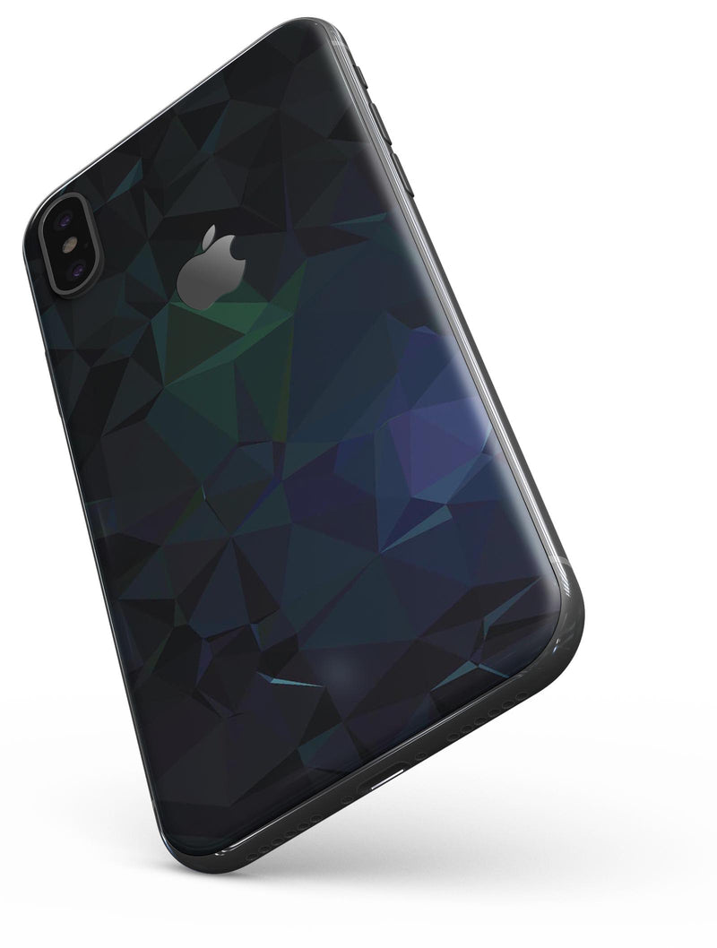 Abstract Dark Blue Geometric Shapes - iPhone X Skin-Kit