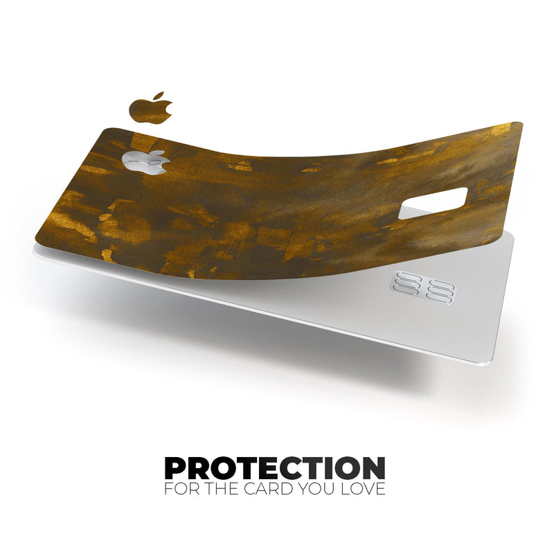 Abstract Dark Gray and Gold Shards - Premium Protective Decal Skin-Kit for the Apple Credit Card