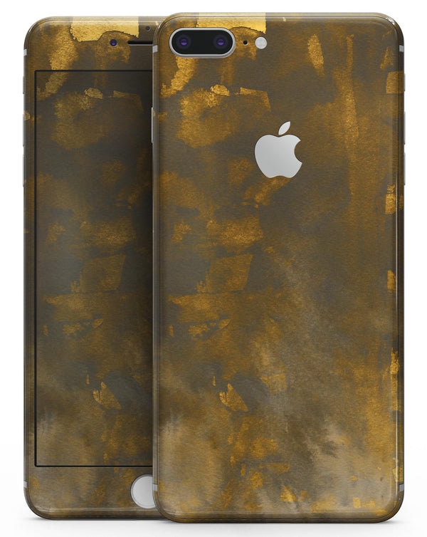 Abstract Dark Gray and Gold Shards - Skin-kit for the iPhone 8 or 8 Plus