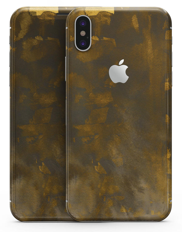 Abstract Dark Gray and Gold Shards - iPhone X Skin-Kit