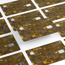 Abstract Dark Gray and Golden Specks - Premium Protective Decal Skin-Kit for the Apple Credit Card