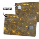 Abstract Dark Gray and Golden Specks - Premium Protective Decal Skin-Kit for the Apple Credit Card