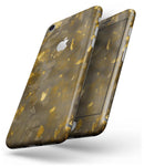 Abstract Dark Gray and Golden Specks - Skin-kit for the iPhone 8 or 8 Plus