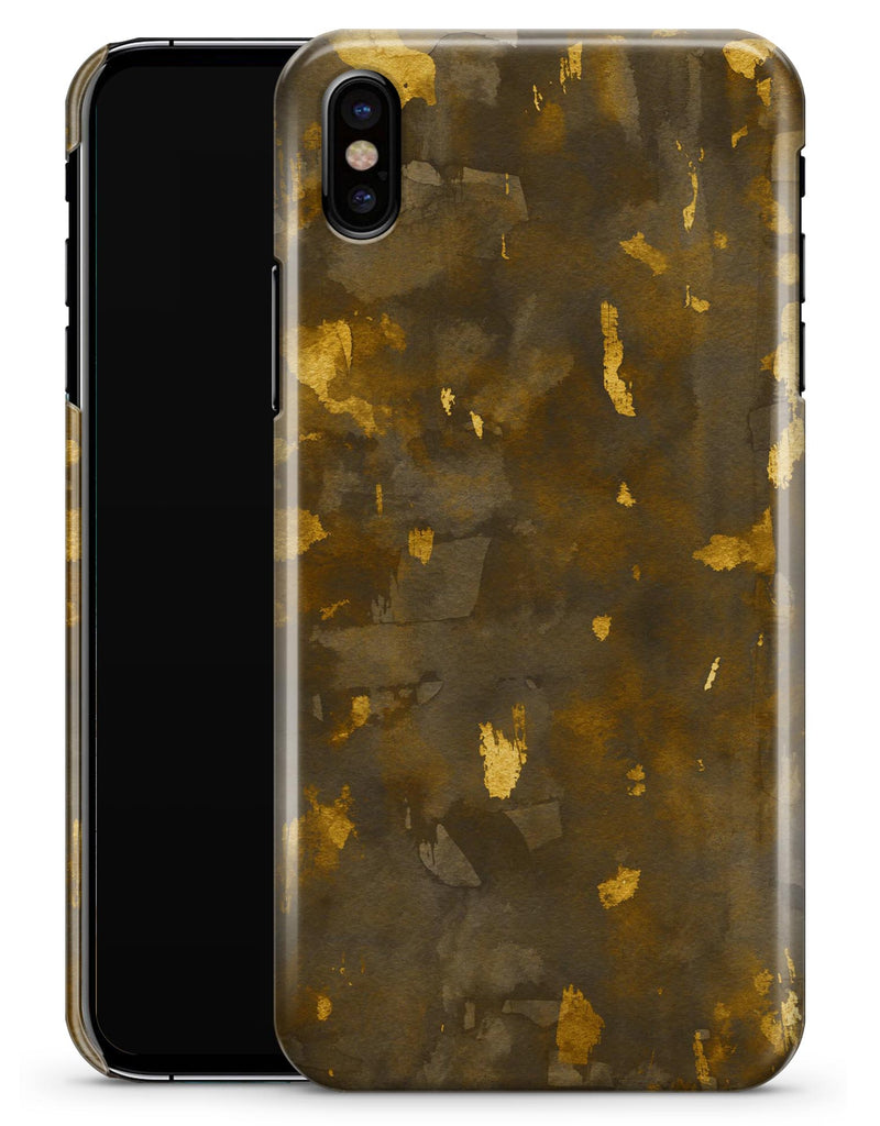 Abstract Dark Gray and Golden Specks - iPhone X Clipit Case