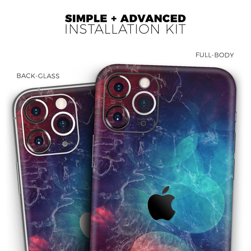 Abstract Fire & Ice V7 - Skin-Kit compatible with the Apple iPhone 13, 13 Pro Max, 13 Mini, 13 Pro, iPhone 12, iPhone 11 (All iPhones Available)