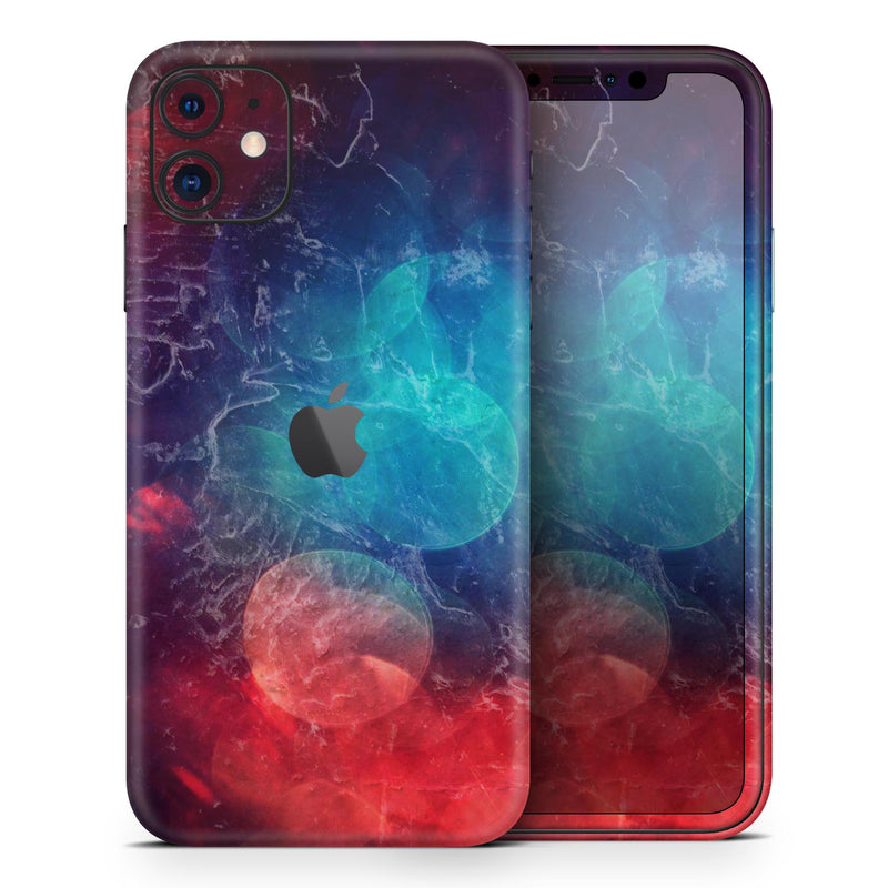 Abstract Fire & Ice V7 - Skin-Kit compatible with the Apple iPhone 13, 13 Pro Max, 13 Mini, 13 Pro, iPhone 12, iPhone 11 (All iPhones Available)