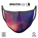 Abstract Fire & Ice V17 - Made in USA Mouth Cover Unisex Anti-Dust Cotton Blend Reusable & Washable Face Mask with Adjustable Sizing for Adult or Child