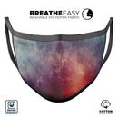 Abstract Fire & Ice V19 - Made in USA Mouth Cover Unisex Anti-Dust Cotton Blend Reusable & Washable Face Mask with Adjustable Sizing for Adult or Child