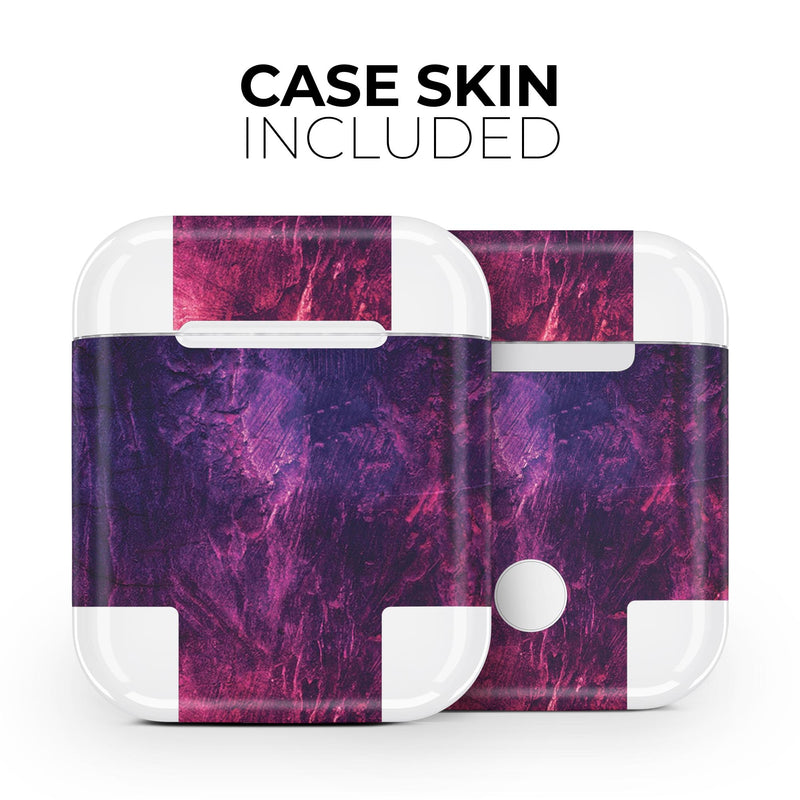 Abstract Fire & Ice V1 - Full Body Skin Decal Wrap Kit for the Wireless Bluetooth Apple Airpods Pro, AirPods Gen 1 or Gen 2 with Wireless Charging