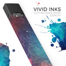 Abstract Fire & Ice V7 - Premium Decal Protective Skin-Wrap Sticker compatible with the Juul Labs vaping device