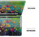 Abstract Flower Meadow - Skin Decal Wrap Kit Compatible with the Apple MacBook Pro, Pro with Touch Bar or Air (11", 12", 13", 15" & 16" - All Versions Available)