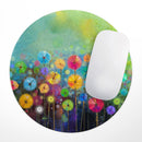 Abstract Flower Meadow// WaterProof Rubber Foam Backed Anti-Slip Mouse Pad for Home Work Office or Gaming Computer Desk