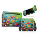 Abstract Flower Meadow // Skin Decal Wrap Kit for Nintendo Switch Console & Dock, Joy-Cons, Pro Controller, Lite, 3DS XL, 2DS XL, DSi, or Wii - Vinyl Skin Wrap for Nintendo Switch 2, OLED, Lite, Pro Controller, Wii & Classic Handhelds
