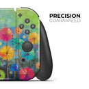 Abstract Flower Meadow // Skin Decal Wrap Kit for Nintendo Switch Console & Dock, Joy-Cons, Pro Controller, Lite, 3DS XL, 2DS XL, DSi, or Wii - Vinyl Skin Wrap for Nintendo Switch 2, OLED, Lite, Pro Controller, Wii & Classic Handhelds