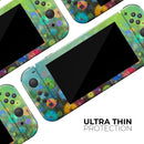 Abstract Flower Meadow // Skin Decal Wrap Kit for Nintendo Switch Console & Dock, Joy-Cons, Pro Controller, Lite, 3DS XL, 2DS XL, DSi, or Wii - Vinyl Skin Wrap for Nintendo Switch 2, OLED, Lite, Pro Controller, Wii & Classic Handhelds