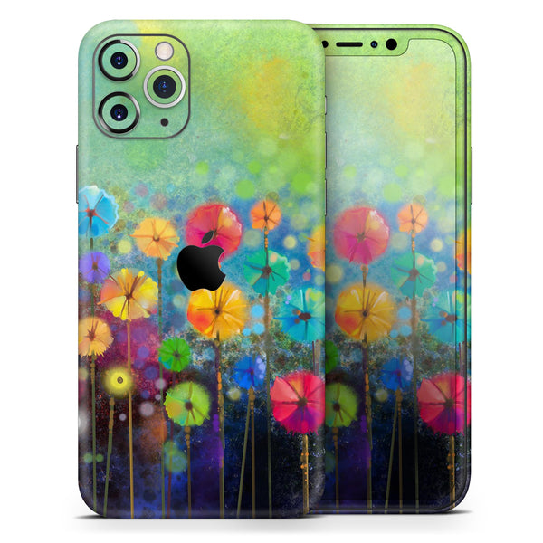 Abstract Flower Meadow  - Protective Skin Wrap & Decal – Compatible with iPhone SE to iPhone 17 Pro Max (All Models)