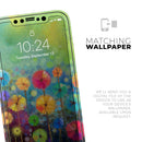 Abstract Flower Meadow  - Protective Skin Wrap & Decal – Compatible with iPhone SE to iPhone 17 Pro Max (All Models)