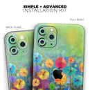 Abstract Flower Meadow  - Protective Skin Wrap & Decal – Compatible with iPhone SE to iPhone 17 Pro Max (All Models)