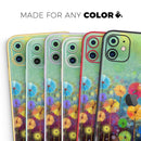 Abstract Flower Meadow  - Protective Skin Wrap & Decal – Compatible with iPhone SE to iPhone 17 Pro Max (All Models)