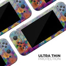 Abstract Flower Meadow v2 // Skin Decal Wrap Kit for Nintendo Switch Console & Dock, Joy-Cons, Pro Controller, Lite, 3DS XL, 2DS XL, DSi, or Wii - Vinyl Skin Wrap for Nintendo Switch 2, OLED, Lite, Pro Controller, Wii & Classic Handhelds