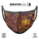 Abstract Geometric Lava Triangles - Made in USA Mouth Cover Unisex Anti-Dust Cotton Blend Reusable & Washable Face Mask with Adjustable Sizing for Adult or Child