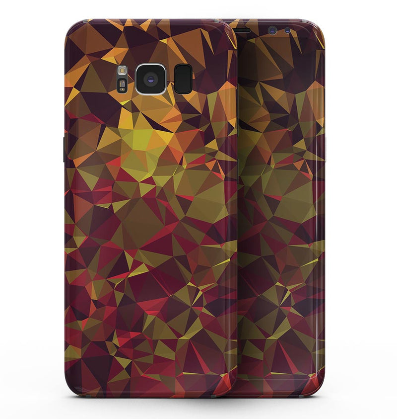 Abstract Geometric Lava Triangles - Samsung Galaxy S8 Full-Body Skin Kit