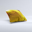 Abstract Gold Fantasy Swoop Ink-Fuzed Decorative Throw Pillow