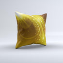 Abstract Gold Fantasy Swoop Ink-Fuzed Decorative Throw Pillow