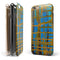 Abstract Gold and Teal Wet Paint iPhone 6/6s or 6/6s Plus 2-Piece Hybrid INK-Fuzed Case