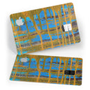 Abstract Gold and Teal Wet Paint - Premium Protective Decal Skin-Kit for the Apple Credit Card
