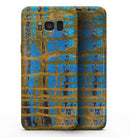 Abstract Gold and Teal Wet Paint - Samsung Galaxy S8 Full-Body Skin Kit