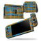 Abstract Gold and Teal Wet Paint - Skin Wrap Decal for Nintendo Switch Lite Console & Dock - 3DS XL - 2DS - Pro - DSi - Wii - Joy-Con Gaming Controller