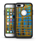 Abstract Gold and Teal Wet Paint - iPhone 7 or 7 Plus Commuter Case Skin Kit