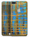 Abstract Gold and Teal Wet Paint - Skin-kit for the iPhone 8 or 8 Plus