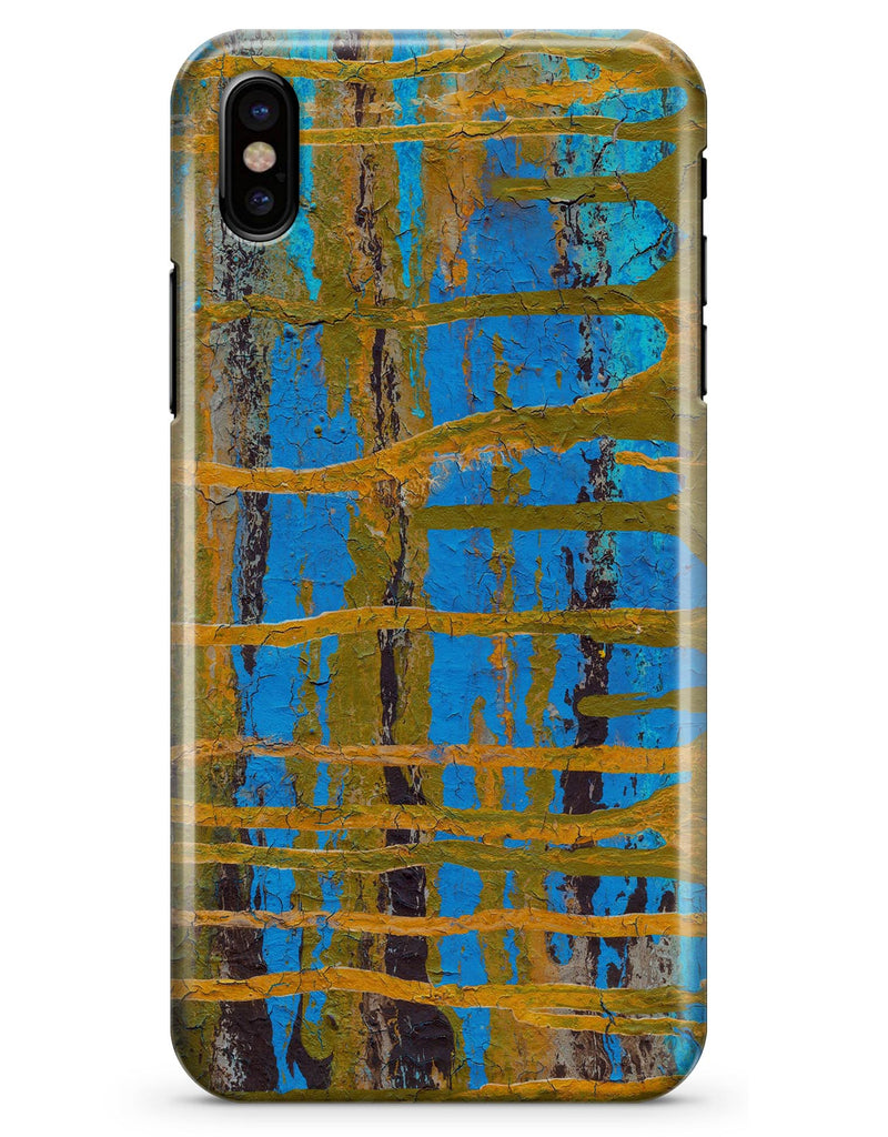 Abstract Gold and Teal Wet Paint - iPhone X Clipit Case