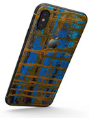 Abstract Gold and Teal Wet Paint - iPhone X Skin-Kit