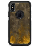 Abstract Golden Fire with Smoke - iPhone X OtterBox Case & Skin Kits