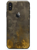Abstract Golden Fire with Smoke - iPhone X Skin-Kit