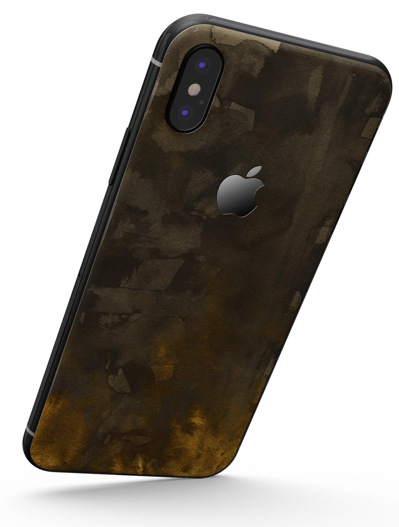 Abstract Golden Fire with Smoke - iPhone X Skin-Kit